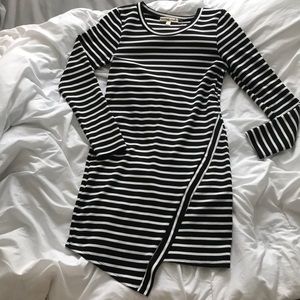 striped bodycon dress